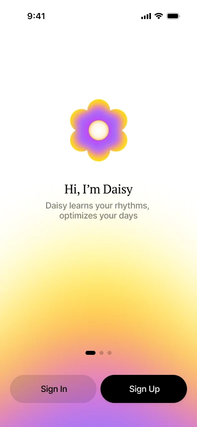Daisy app launch screen